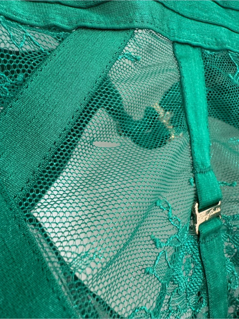 Honey Birdette Belinda Bodysuit Green Lace Thong Playsuit One Piece - Picture 6 of 15